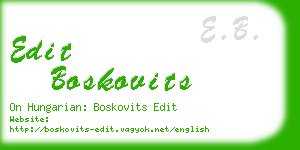 edit boskovits business card